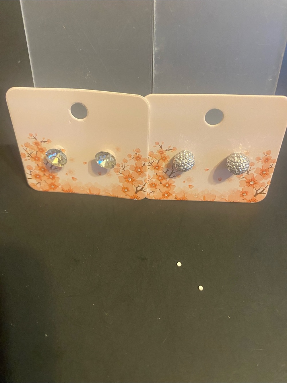 Crystal & Pavé Silver Stud Earring Duo